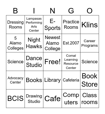 NLC BINGO Card