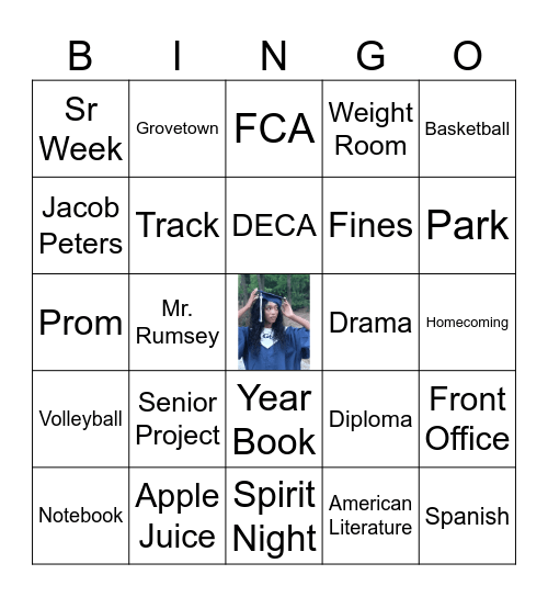 Eearlie 2024 Graduate Bingo Card