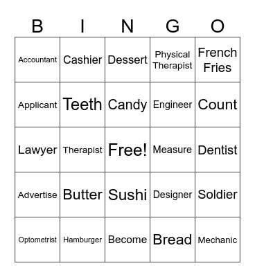 Master ASL Unit 10 - Bingo Card
