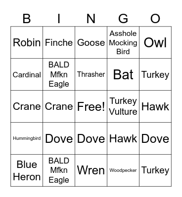 Birdie Bingo ‘24 Bingo Card