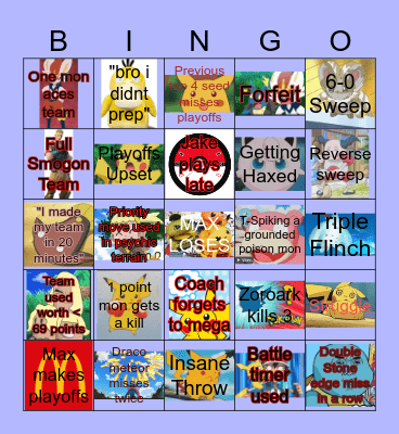 POKEMON DRAFT LEAGUE Bingo Card