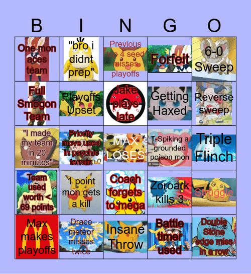 POKEMON DRAFT LEAGUE Bingo Card