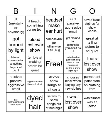 techie bingo Card