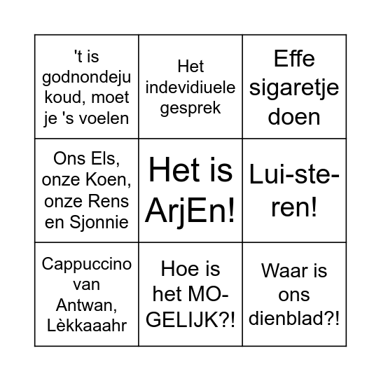 INEKE'S BINGO Card