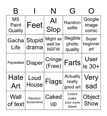 DeviantArt Bingo Card