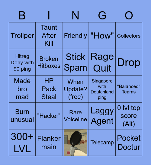 Tc2 Bingo Card