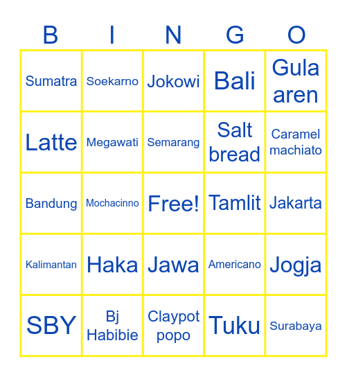 Yoojungie BINGO Card