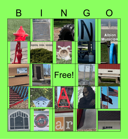 RAIL-TRAIL Bingo Card
