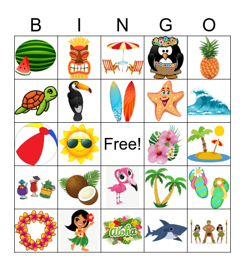 Aloha Bingo Card