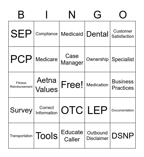 Top Ace Bingo! Bingo Card