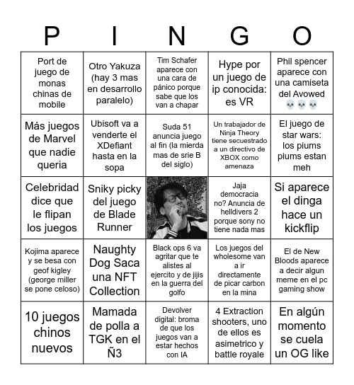 E3n't Bingo Card