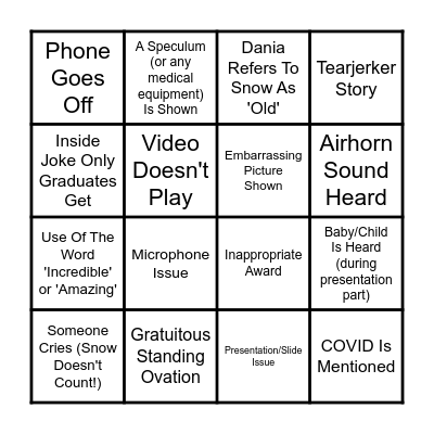 Loyola EM Graduation - Class of 2024 Bingo Card