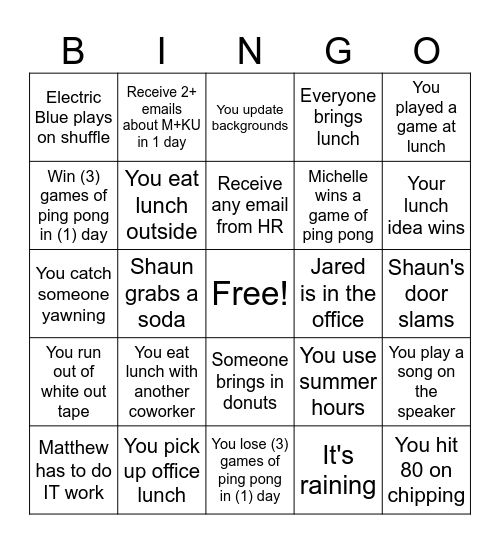 Bingo Card