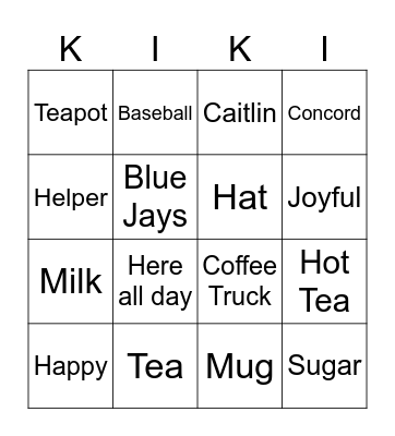 Caitlin Tea Party Bingo Card
