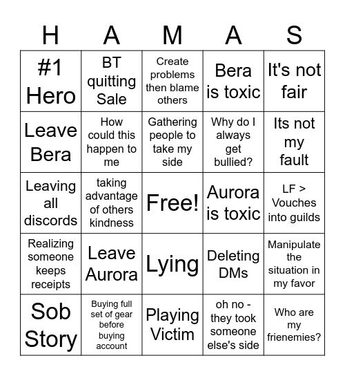 Bingo Card