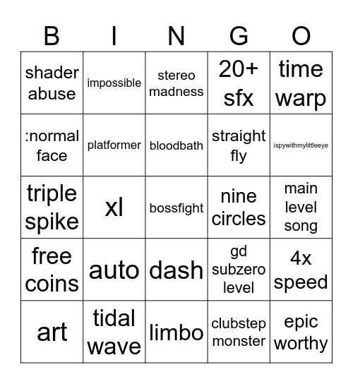 magic TAB Bingo Card