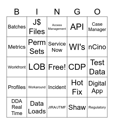 Commercial SSD EAW 2024 Bingo Card