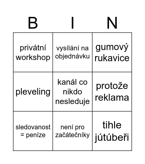 Plastic modeling hate bingo Card