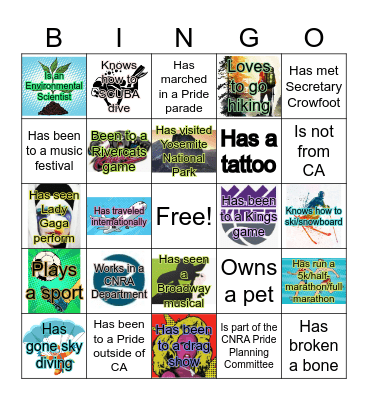 Pride Bingo Card