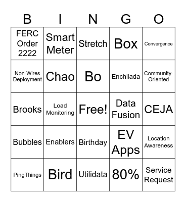 Real Time May Staff Meeting Bingo Card