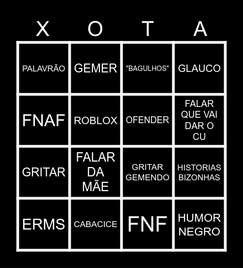 JOAO VITOR DIAS Bingo Card