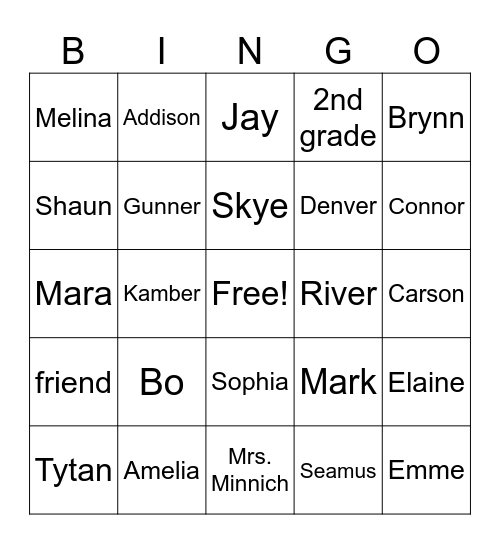 Bye Bye Bingo Card