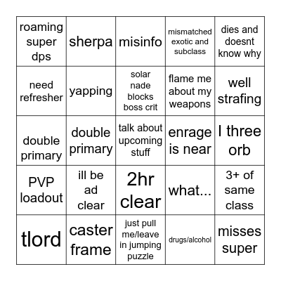 meow :3 Bingo Card