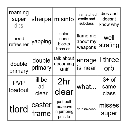 meow :3 Bingo Card