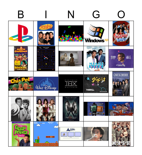 Nostalgia Edition Bingo Card