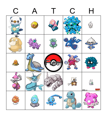 Pokemon Bingo Card