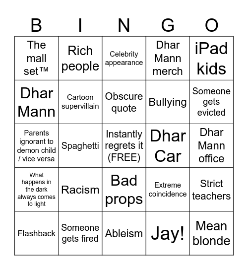 Ultimate Dhar Mann Bingo™ Bingo Card