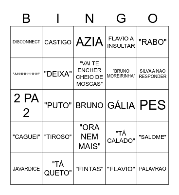 BINGO CALL Bingo Card