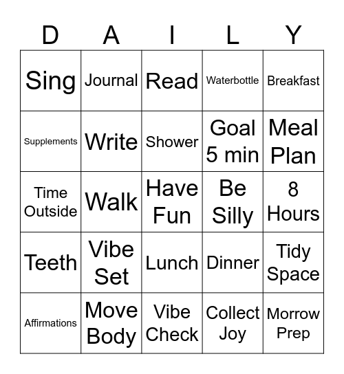 Daily Bingo Card