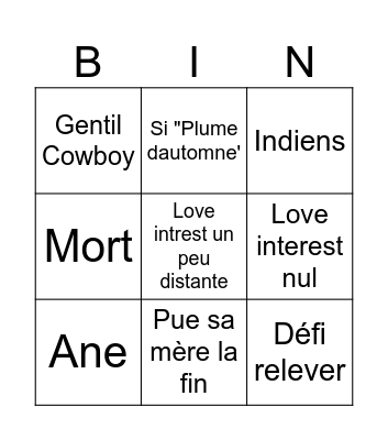 Spirit Bingo Card