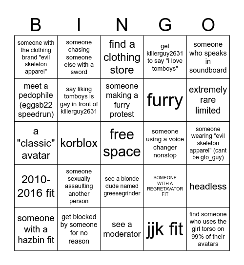 booth game bingo Card