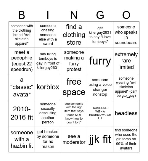 booth game bingo Card