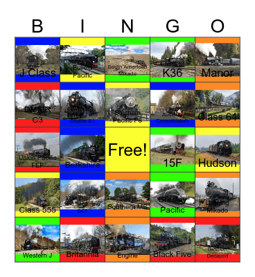 The Best of Preserved Steam Locomotives Bingo Card