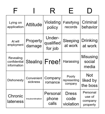Summer Youth 2 Bingo Card