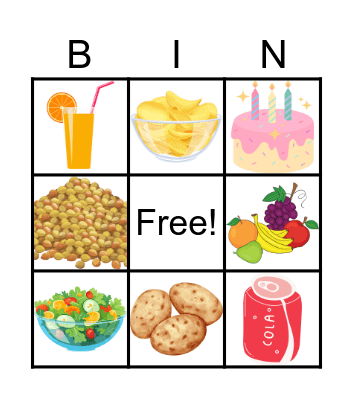 FOOD Bingo Card