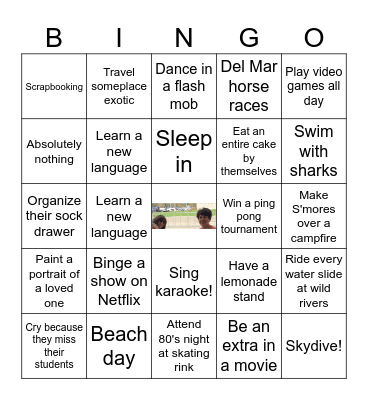 Mrs. Katnik and Mrs. Linder retirement bingo! Bingo Card