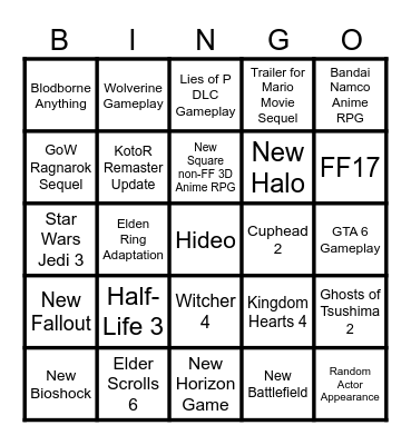 Summer Announcements 2024 Bingo Card