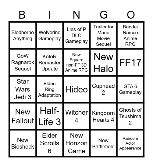 Summer Announcements 2024 Bingo Card