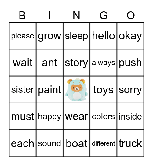 Unit 18 Bingo Card