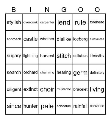 BINGOO Bingo Card