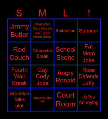 SML Bingo Card
