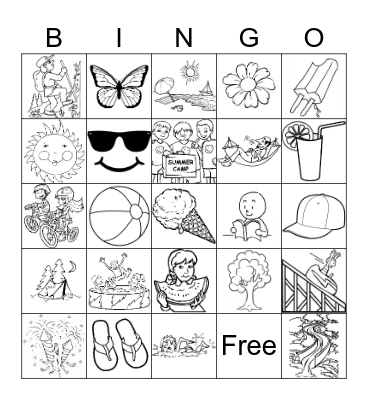 BINGO - Summer vacation! Bingo Card