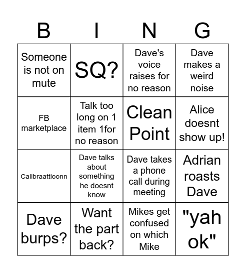 Bingo Card
