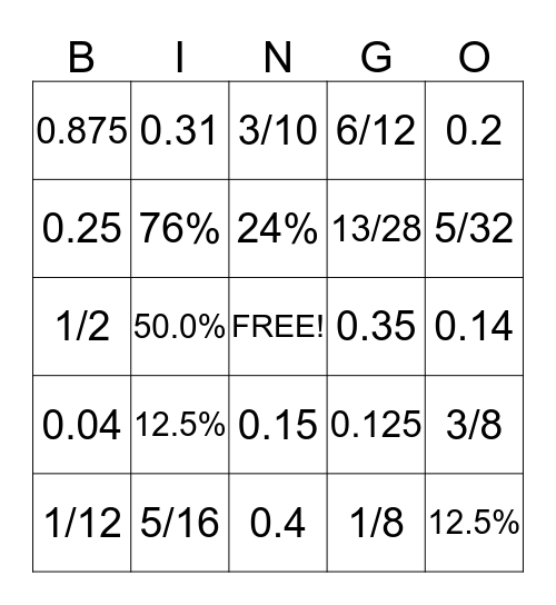 Content Standard 11 Bingo Card