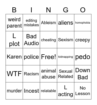Tomorrow's Teachings Bingo Card