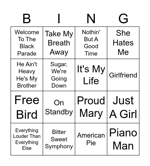 Round 2 Bingo Card